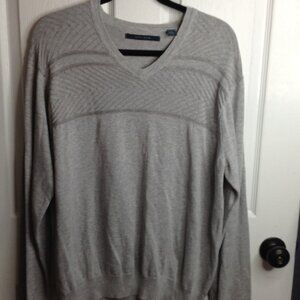 Perry Ellis Men's V-Neck "L" Cotton/Rayon Sweater; Collegiate, Professional, OG